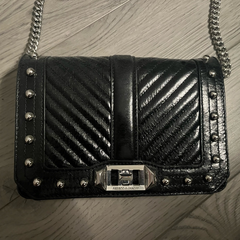 black rebecca minkoff crossbody bag